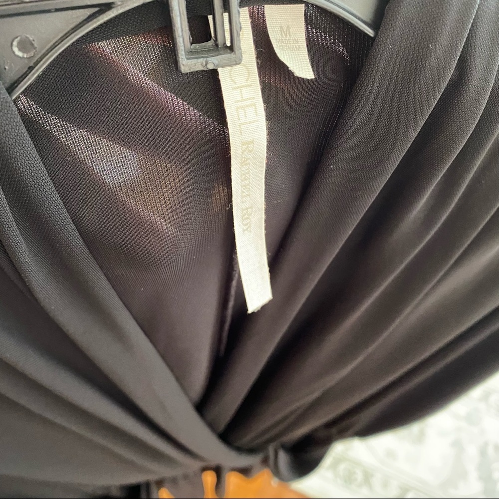 NWOT Rachel Roy Black Faux Wrap Dress - Picture 4 of 12
